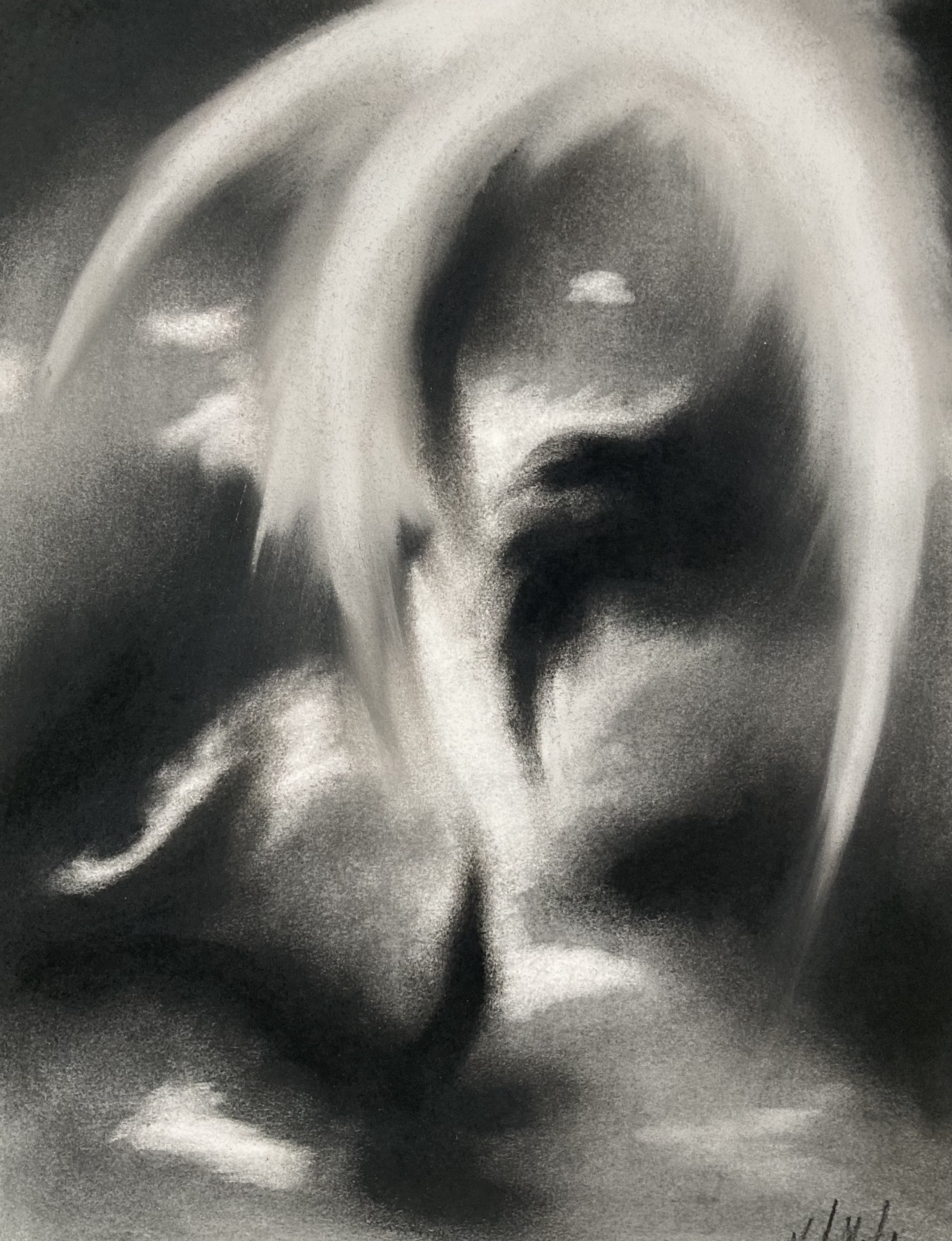 Charcoal drawing by Karl Sternberg titled "Space6"