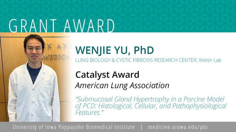 Wenjie Yu wins CatalystAwd, American Lung Association 